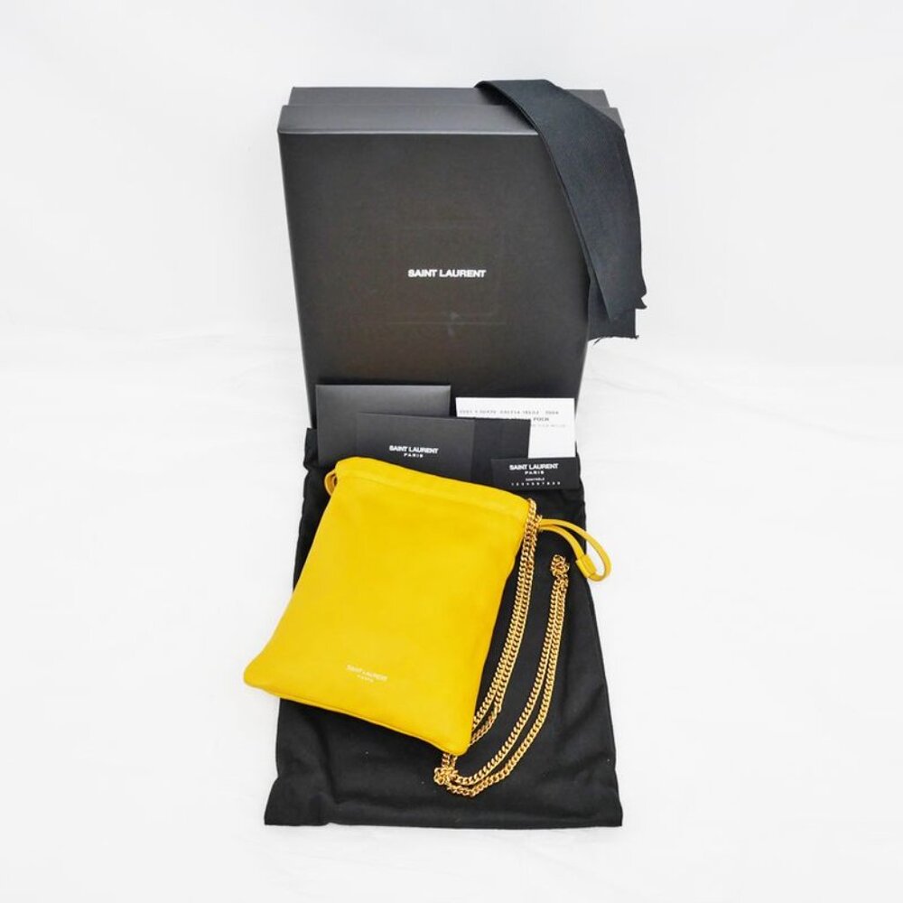 Saint Laurent Drawstring Mini Chain Shoulder Bag … - image 10